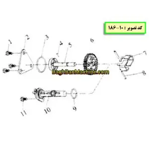 نقشه فنی تیلر کولتیواتور دیزلی کد تصویر : 10-186