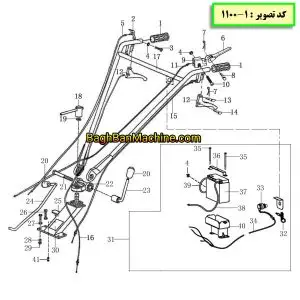 نقشه فنی تیلر کولتیواتور دیزلی کد تصویر : 1-1100