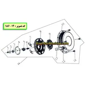 نقشه فنی تیلر کولتیواتور دیزلی کد تصویر : 14-186