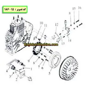 نقشه فنی تیلر کولتیواتور دیزلی کد تصویر : 15-186