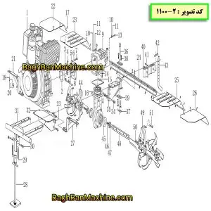 نقشه فنی تیلر کولتیواتور دیزلی کد تصویر : 2-1100