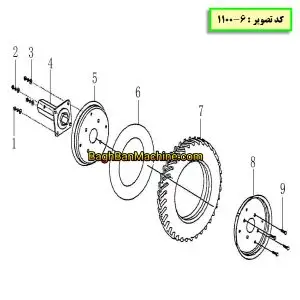 نقشه فنی تیلر کولتیواتور دیزلی کد تصویر : 6-1100