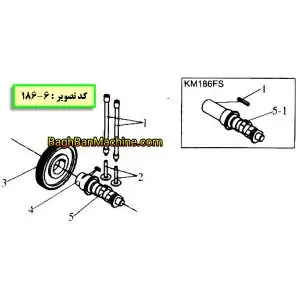 نقشه فنی تیلر کولتیواتور دیزلی کد تصویر : 6-186